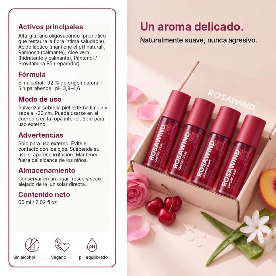 ROSAWIND | SPRAY INTIMO PREBIOTICO ANTIOLOR PARA MAYOR CONFORT
